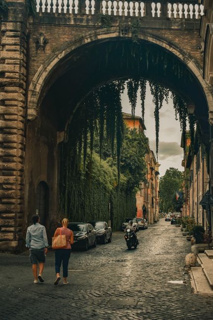 Explore the historic charm of Via Giulia in Rome, Italy with its iconic architecture and cobblestone streets.